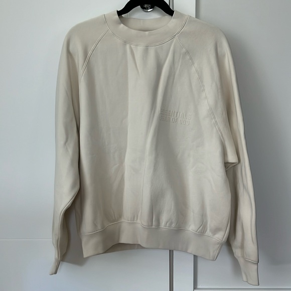 FEAR OF GOD ESSENTIALS Off-White Crewneck Sweatshirt Size XS - Picture 4 of 7